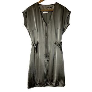 Society for Rational Dress Silk Mini Dress Sz S Sleeveless Taupe Party Cocktail